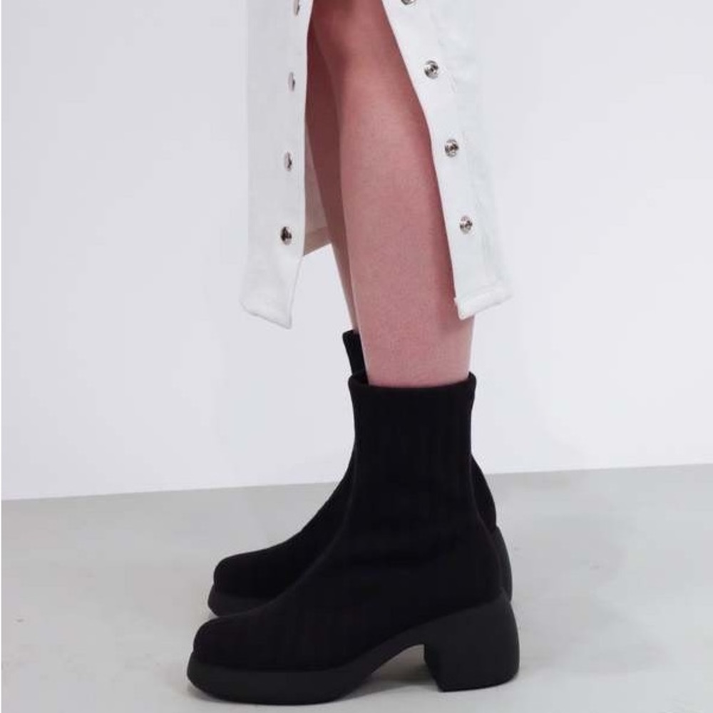 Camper Thelma Knit Boots 36 Black
